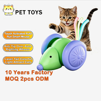 Ratón Eléctrico Inteligente para Gatos y Perros, Juguete Interactivo con Activación Táctil, Funcionamiento Automático, Evitación de Obstáculos, Juego Autónomo para Gatos de Interior, Alivio del Aburrimiento