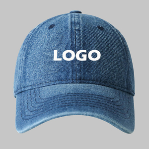 Cappellini da Baseball di Alta Qualità in Denim Lavato per Uomo e Donna, Non Strutturati, Regolabili, con Logo Ricamato Personalizzato - Product Image 2
