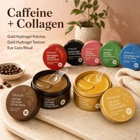 Patchs Hydrogel pour les Yeux au Collagène Végétalien Sept Variantes avec Beurre de Karité & Vitamine C, Perle Noire, Ginseng Rouge, Caféine & Or 24K