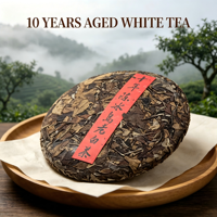 Torta di Tè Bianco Invecchiato di Alta Montagna da 10 Anni, Tè Bianco Naturale Invecchiato dello Yunnan con Note di Miele per Regalo e Collezione