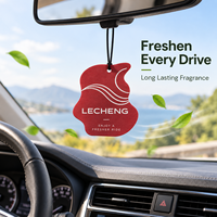 Désodorisants de voiture en papier parfumés à la lavande, motifs personnalisables, disques en forme de feuilles d'érable rouges 10*15cm ou taille personnalisée, vente en gros