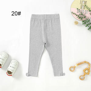 <span class=keywords><strong>Legging</strong></span> côtelé en coton biologique extensible bleu poussiéreux pour bébés - Product Image 3