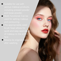 Pinceau de maquillage AMZ grand format angulaire anti-poussière, poils noirs, dorés et bruns, pour blush, fond de teint et visage, outil cosmétique de beauté, vente en gros, marque privée