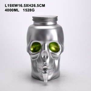 Grand bocal en verre crâne avec robinet bocaux en verre en forme de crâne bouteilles pour jus <span class=keywords><strong>lait</strong></span> thé café boisson vin pour le jour de Pâques - Product Image 4