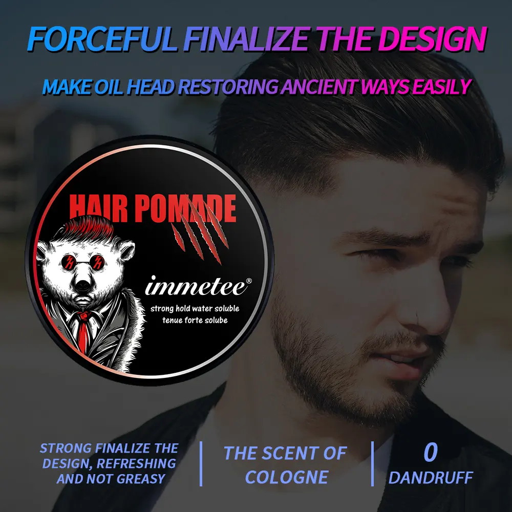 Pomade Water Based Lasting Hold Styling bacera para el cabello 100/150/200ml Custom Styling Hair Pomade for men