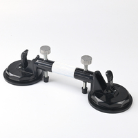 Ventosa de vacío de aluminio negra de dos garras para vidrio