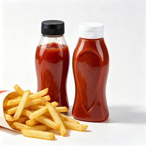 Bouteille à condiments transparente en PET de 450 ml avec bouchon à clapet et valve en silicone, idéale pour la confiture <span class=keywords><strong>maison</strong></span>, le ketchup, la mayonnaise, la sauce salade - Product Image 5