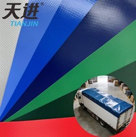 Bâche de camion en PVC tissé occultant, imperméable, coupe-vent, anti-UV, extensible, TIANJIN, 650GSM, 1000D, 20*20