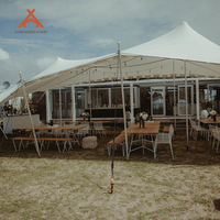 Kawagebo Kamp (KK) 26' X 20' Tente de camping extérieure 48 ㎡   Tentes de glamping extensibles imperméables en PVC pour 20-25 personnes, idéales pour les événements familiaux