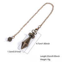 Chaude Reiki Navette Pendule Divinatoire Pendule Spirituel Wicca Équilibrage Pendulo Ésotérique Cuivre Métal Pendule pour Divination