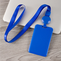 Porte-cartes d'identité personnalisés pour employés, en gros, avec cordon de cou écologique, logo imprimé, protège-cartes et enrouleur de badge rétractable