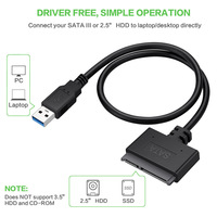 Nuevo Adaptador de Disco Duro G-karve USB3.0 SATA a USB3.0 de 2.5 Pulgadas con Conductor de Núcleo de Cobre y Revestimiento de PVC - Longitud Personalizable