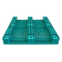 Palette en plastique HDPE à 4 voies, simple face, ventilée, pour silo agricole, entrepôt industriel, stockage empilable
