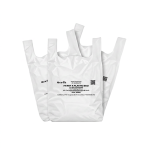 UKHI Biodegradable <b>Compostable</b> PBAT PLA Cornstarch Heat Seal Customizable 50 Micron Shopping Carry <b>Bag</b> - Product Image 1