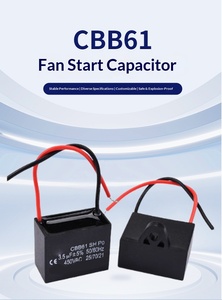 Condensateur de démarrage AC stable <span class=keywords><strong>CBB61</strong></span> 450V <span class=keywords><strong>1uF</strong></span> à 10uF, condensateurs universels pour moteur, pour le contrôle de la vitesse et le démarrage des ventilateurs - Product Image 4
