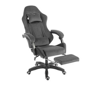 <span class=keywords><strong>Chaise</strong></span> de jeu de bureau en tissu velours personnalisée de haute qualité avec support de <span class=keywords><strong>pied</strong></span> <span class=keywords><strong>chaise</strong></span> de jeu d'ordinateur pour esports gamer - Product Image 1