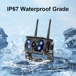ระบบกล้องมองหลังไร้สาย 7 นิ้ว กล้องมองกลางคืน IP67 สำหรับรถบรรทุก ระบบรักษาความปลอดภัย กล้องมองหลัง 4 ตัว ฟังก์ชั่นแบ่งหน้าจอ ไร้สาย - Product Image 4