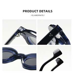 Lunettes de soleil polarisées rondes rétro 2025 personnalisables avec logo pour hommes et femmes, protection UV400, verres transparents anti-lumière bleue avec clip magnétique - Product Image 6