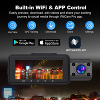Car DVR Dash Cam 4K 5.8Ghz WiFi 3 Caméras Avant/Cabine/Arrière Caméra GPS intégré Vision de nuit Moniteur de stationnement Car Black Box ZD81