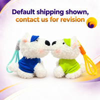 Porte-clés en peluche personnalisé pour chien, breloque mignonne pour sac en forme de chiot, fabrication OEM ODM, vente en gros, cadeau promotionnel, fabricant de pendentifs en peluche