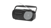 Enregistreur et lecteur de cassettes rétro portable avec radio mono AM/FM