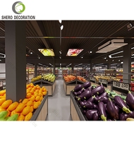 Étagères de supermarché personnalisées, meubles de décoration pour épicerie, présentoirs en bois, présentoirs pour supermarchés
