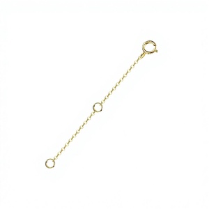 Cadena extensora de collar chapada en oro de 14K, extensión deslizante ajustable para la fabricación de joyas con dijes - Product Image 4