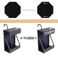 Porte-parapluies en fer forgé de style européen – Support de rangement pour parapluies d'entrée d'hôtel sans verrouillage avec plateau anti-goutte en métal