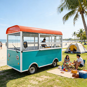 Carrito de Comida con Estructura de Aleación Resistente, Carrito de Venta Móvil para Comida Rápida, Postres y Venta al Aire Libre - Product Image 1