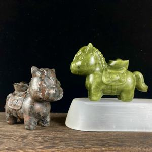 Nouvelle conception, cheval en cristal doré, sculpture à la main, artisanat chinois, nouvel an du cheval, Feng Shui, décoration porte-bonheur, cadeau - Product Image 3