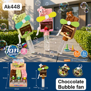 Juguete de Burbujas de Chocolate de Plástico, Ventilador de Burbujas Giratorio Impulsado por el Viento para Niños de 5 a 7 Años, Recuerdo de Fiesta - Product Image 3
