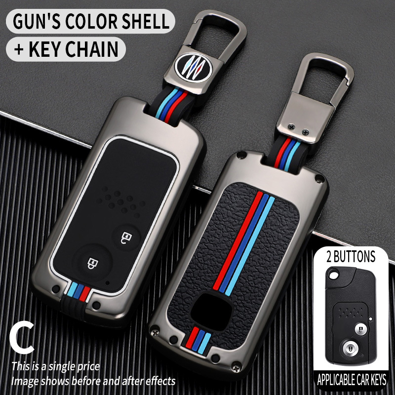 C 2 key gun color single shell short buckle