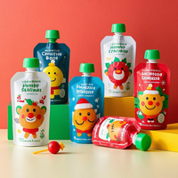 Imprimé personnalisé 150ml 200ml 300ml Doypack pochette à cornue de qualité alimentaire pour bébé sacs à bec debout pour purée de fruits