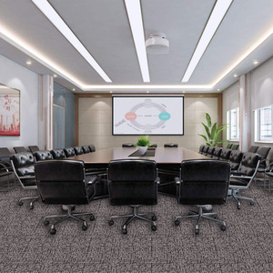 Modern Puzzle Non-Slip <b>Cushioned</b> Modular Commercial Office & Hotel Carpet Tiles Nylon Loop Pile - Product Image 3