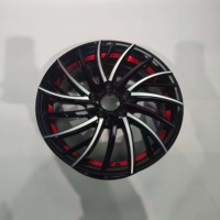Rines de Aleación de Aluminio Forjado por Centrifugación de Alta Calidad, Diseño Nuevo, 15 Pulgadas, Base Negra, Plateado Pulido, 4/5x100-114.3, Universales