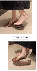 <span class=keywords><strong>Ballerine</strong></span> da donna <span class=keywords><strong>a</strong></span> <span class=keywords><strong>punta</strong></span> in gelatina, traspiranti, in rete intrecciata, casual, estive, slip-on, alla moda - Fornitore OEM ODM - Product Image 6