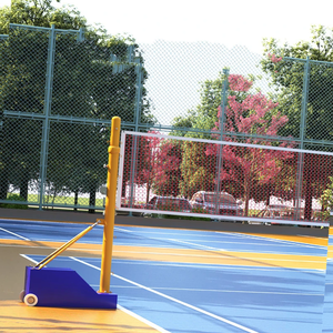 Poteau <span class=keywords><strong>de</strong></span> filet <span class=keywords><strong>de</strong></span> <span class=keywords><strong>volley</strong></span>-ball mobile sur roues avec support, une paire, pour extérieur, plage, badminton et pickleball - Product Image 4