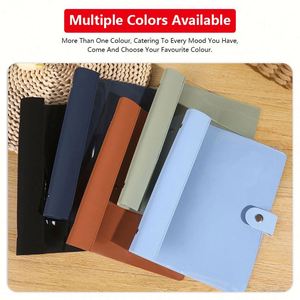 Custom <b>A5</b> Soft PU PVC <b>Leather</b> <b>Ring</b> <b>Binder</b> Loose-Leaf Student Journal Planner Notebook for School Office Gift - Product Image 3