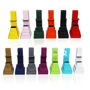 Custom New Fashion Satin Velvet Flip Jewelry <b>Storage</b> Simple Book Shape Magnetic Ring Earring Bracelet Necklace Display Stand - Product Image 1