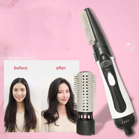 Sèche-cheveux brosse à air chaud 1200W double tension céramique électrique 3-en-1 avec diffuseur pour usage hôtelier