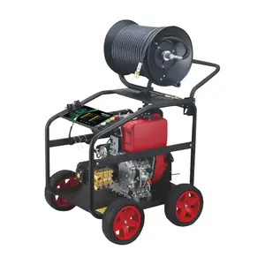 350pa Multifunction Diesel Engine water jet drain cleaning car Hot Water Jet Steam High Pressure Washer With AR pump