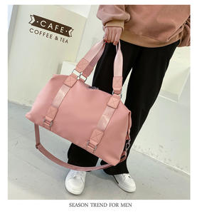 Sacs de <span class=keywords><strong>voyage</strong></span> pour le week-end avec LOGO personnalisé <span class=keywords><strong>Sac</strong></span> de sport fourre-tout de grande capacité pour femmes avec poche arrière zippée - Product Image 6