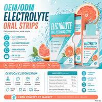 Bandes orales électrolytiques OEM ODM à dissolution rapide saveur pamplemousse – Favorise l'équilibre hydrique – Film oral portable – Marque privée