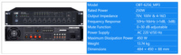 Amplificateur de puissance audio numérique professionnel standard 250w 6 zones Amplificateur de tension avec lecteur MP3