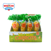 Échantillon gratuit pâques jelly bean vente chaude carottes emballé bonbons mous orange jelly bean