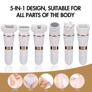 Épilateur professionnel PRITECH pour femmes 5 en 1, rasoir pour femme, éliminateur de callosités, étanche IPX7, 800 mAh, type C - Product Image 2
