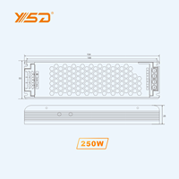 Alimentation à découpage AC-DC 250W 12V 24V 48V, transformateur de tension constante pour éclairage LED, IP20, aluminium, garantie 5 ans, conforme ROHS