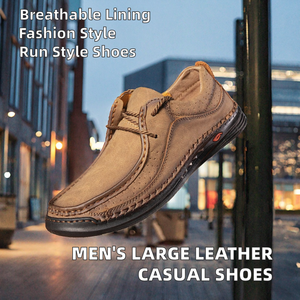 Zapatos Deportivos de Microfibra para Hombre, Talla Grande, Primavera-Otoño, Casuales, con Cordones, Hechos a Mano, Forro de Malla Transpirable, Suela de Goma - Product Image 2
