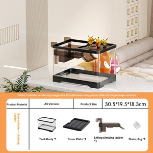 多機能高品質プラスチックアクリル水槽 透明で生態学的で魚やカメの健康な繁殖に最適 - Product Image 4