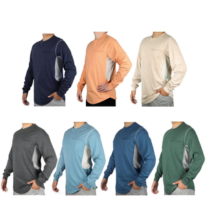 T-Shirt Senza Bottoni a Vestibilità Ampia 6OZ FR (FRC6022 Blu Scuro) Design Traspirante Ventilato NFPA2112 Protezione <span class=keywords><strong>Antincendio</strong></span> - Product Image 2